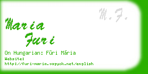 maria furi business card